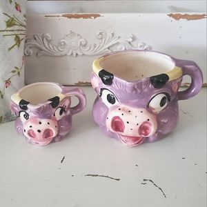 Vtg Cow's Measuring Cups